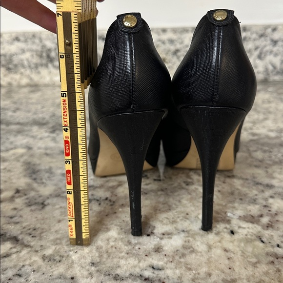Michael Kors Classic Black Peep Toe Heels - Picture 6 of 10